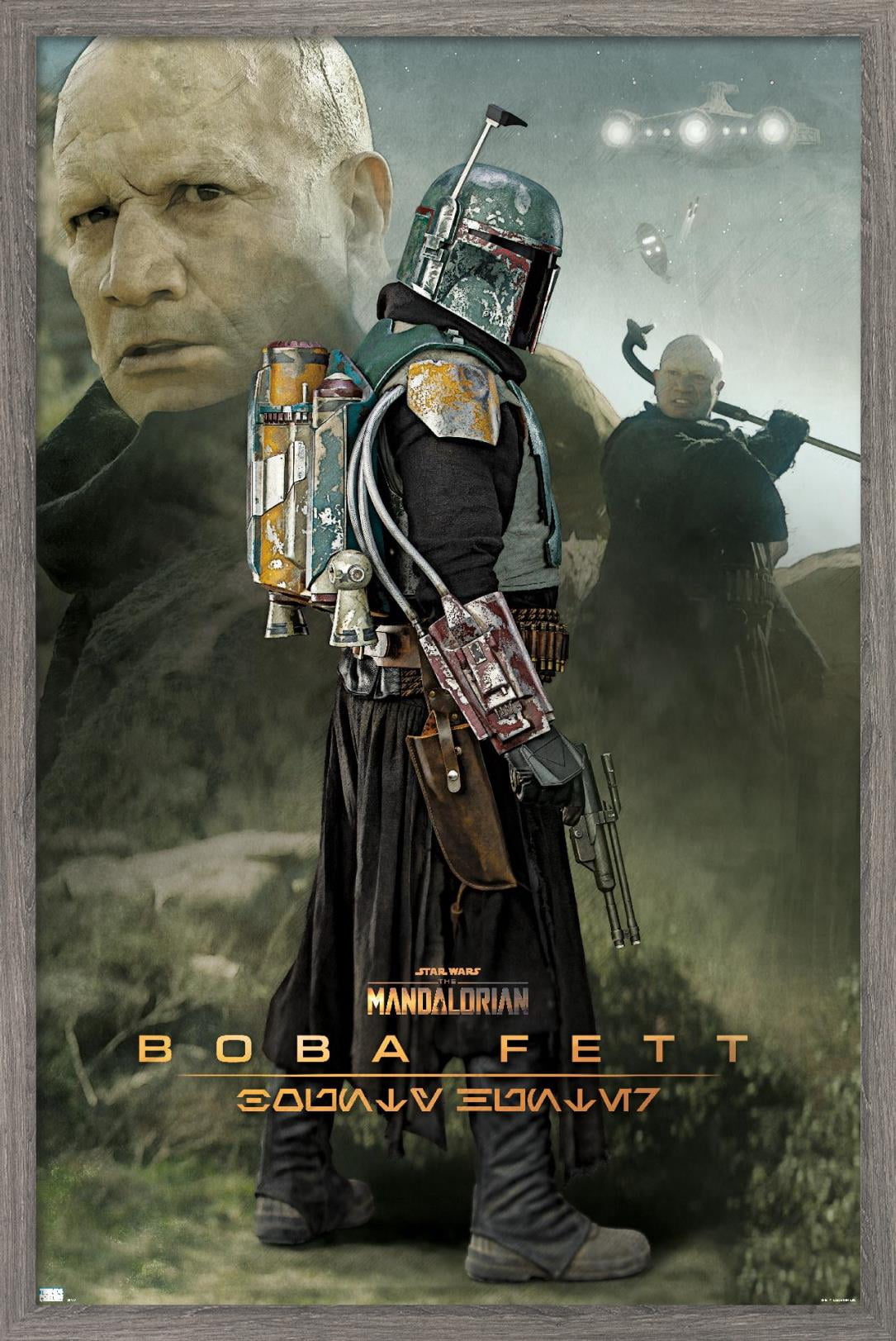 Star Wars: The Mandalorian Season 2 - Boba Fett Wall Poster, 14.725" x 22.375", Framed