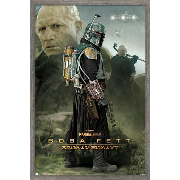 Star Wars: The Mandalorian Season 2 - Boba Fett Wall Poster, 14.725" x 22.375", Framed
