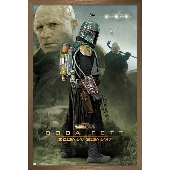 Star Wars: The Mandalorian Season 2 - Boba Fett Wall Poster, 14.725" x 22.375", Framed
