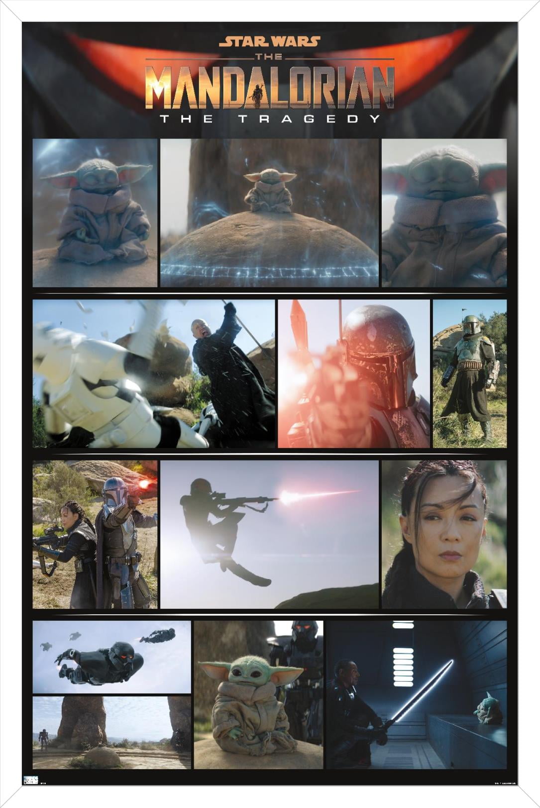 Star Wars: The Mandalorian Season 2 - Chapter 14 Grid Wall Poster, 22.375" x 34", Framed