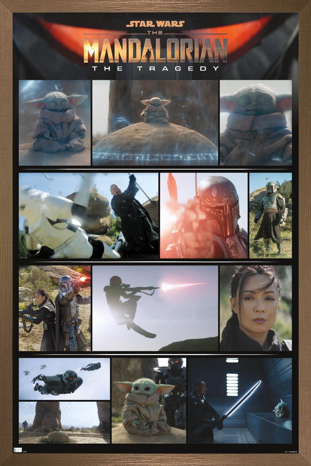Star Wars: The Mandalorian Season 2 - Chapter 14 Grid Wall Poster, 22.375" x 34", Framed