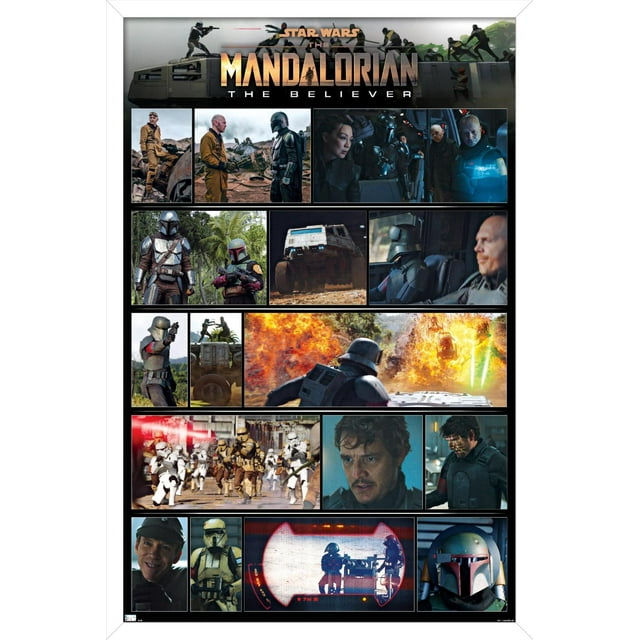 Star Wars: The Mandalorian Season 2 - Chapter 15 Grid Wall Poster, 14.725" x 22.375", Framed