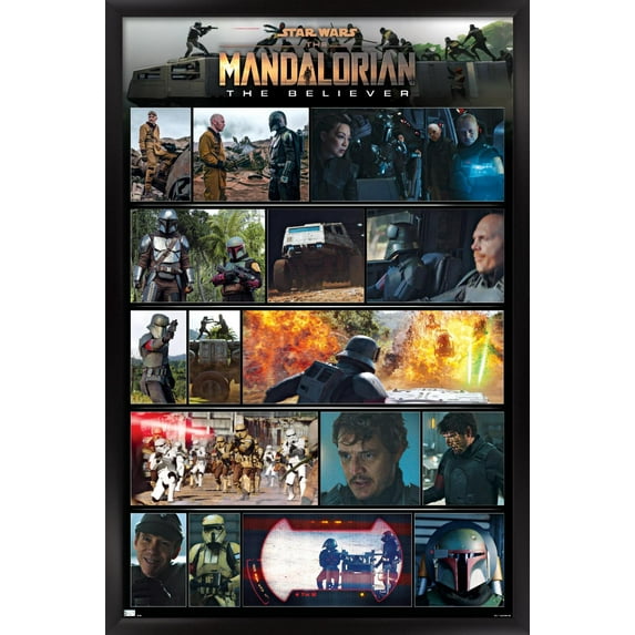 Star Wars: The Mandalorian Season 2 - Chapter 15 Grid Wall Poster, 22.375" x 34", Framed