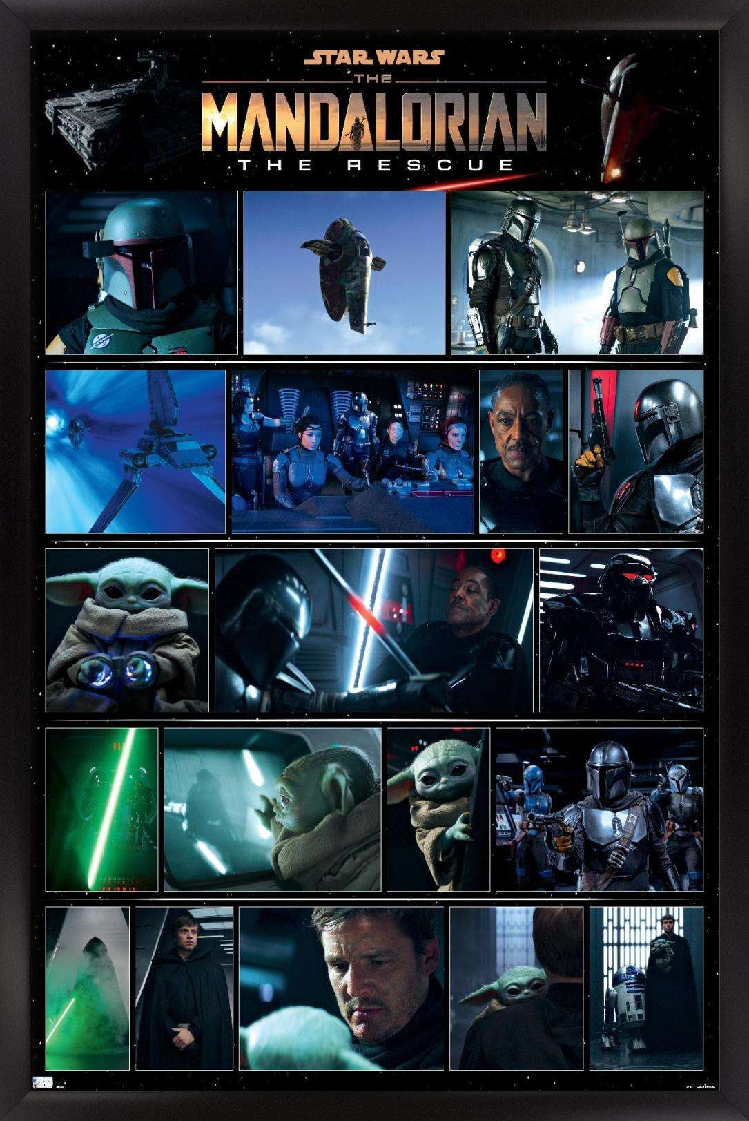Star Wars: The Mandalorian Season 2 - Chapter 16 Grid Wall Poster, 22.375" x 34", Framed
