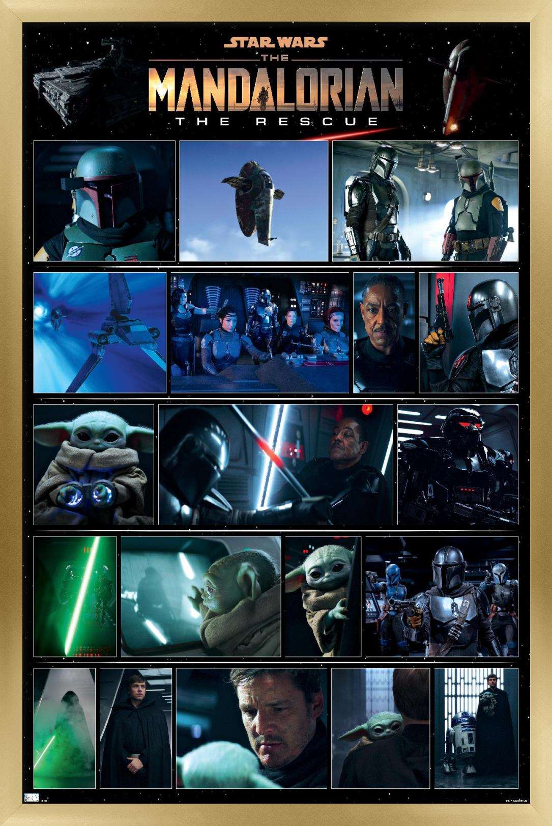 Star Wars: The Mandalorian Season 2 - Chapter 16 Grid Wall Poster, 22.375" x 34", Framed