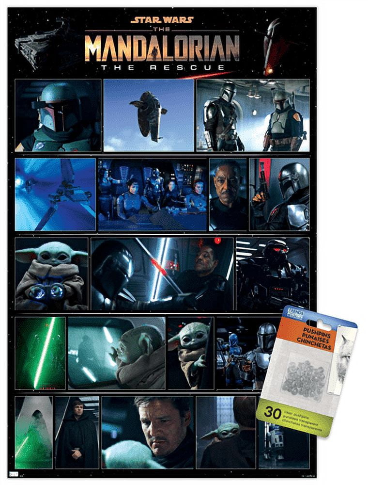 Star Wars: The Mandalorian Season 2 - Chapter 16 Grid Wall Poster with Pushpins, 14.725" x 22.375"