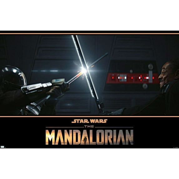 Star Wars: The Mandalorian Season 2 - Din Djarin vs. Moff Gideon Wall Poster, 22.375" x 34"