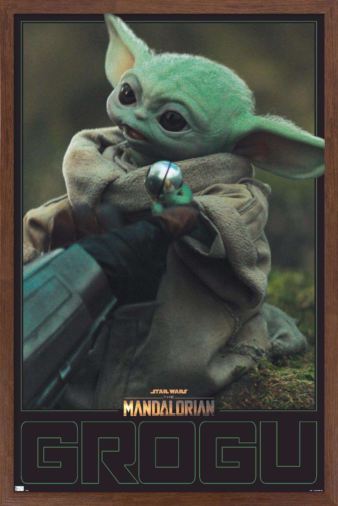 Star Wars The Mandalorian Season 2 - Grogu Wall Poster, 14.725" x 22.375", Framed