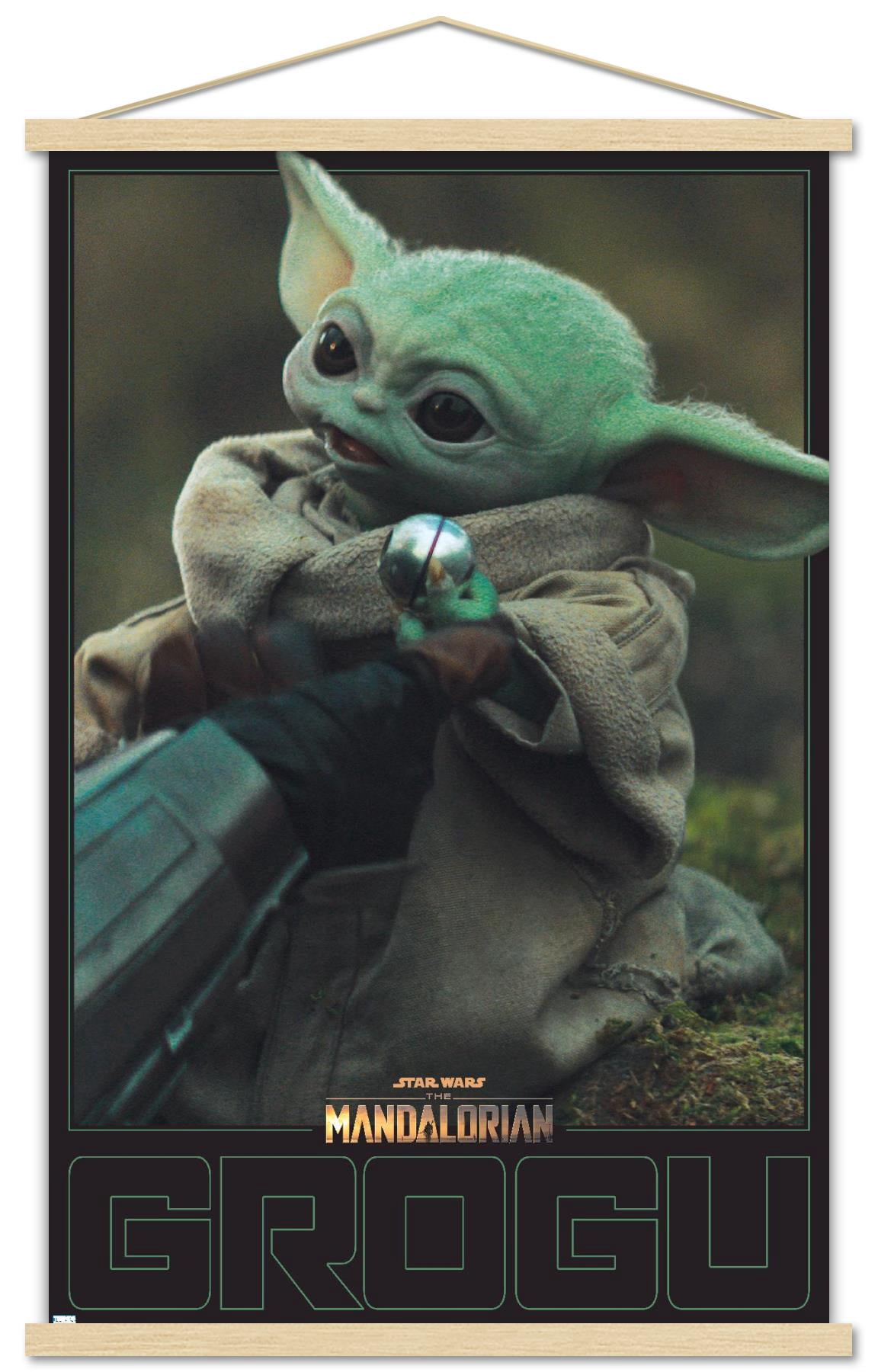 Star Wars The Mandalorian Season 2 - Grogu Wall Poster with Wooden ...
