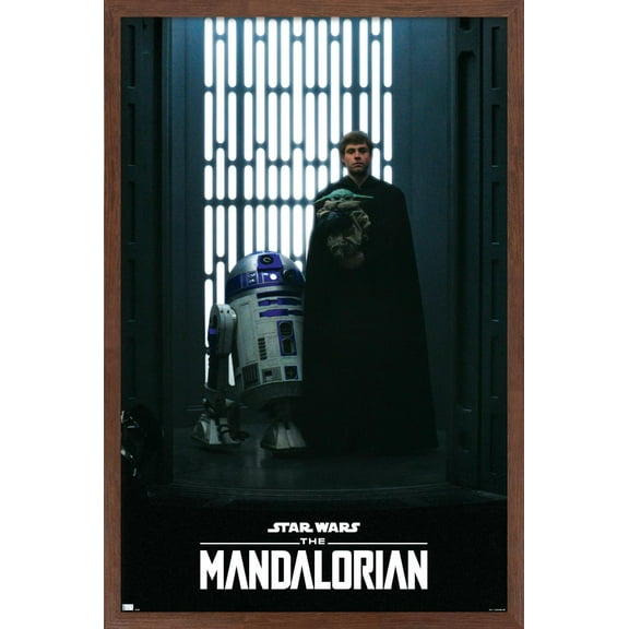Star Wars: The Mandalorian Season 2 - Luke, Grogu and R2-D2 Wall Poster, 14.725" x 22.375", Framed