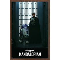 Star Wars: The Mandalorian Season 2 - Luke, Grogu and R2-D2 Wall Poster, 14.725" x 22.375", Framed