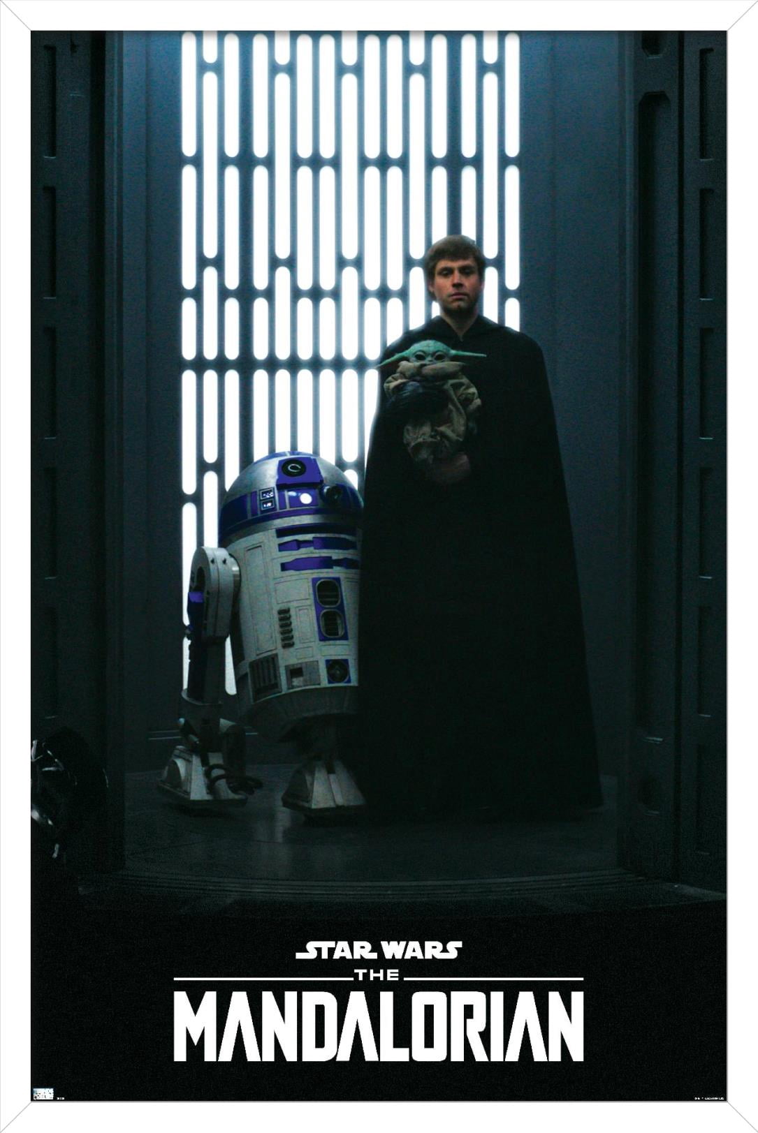Star Wars: The Mandalorian Season 2 - Luke, Grogu and R2-D2 Wall Poster, 22.375" x 34", Framed