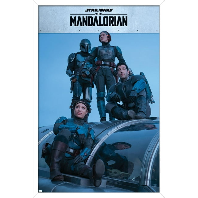 Star Wars: The Mandalorian Season 2 - Mandalorian Group Wall Poster, 14.725" x 22.375", Framed