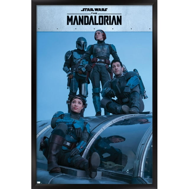 Star Wars: The Mandalorian Season 2 - Mandalorian Group Wall Poster, 22.375" x 34", Framed