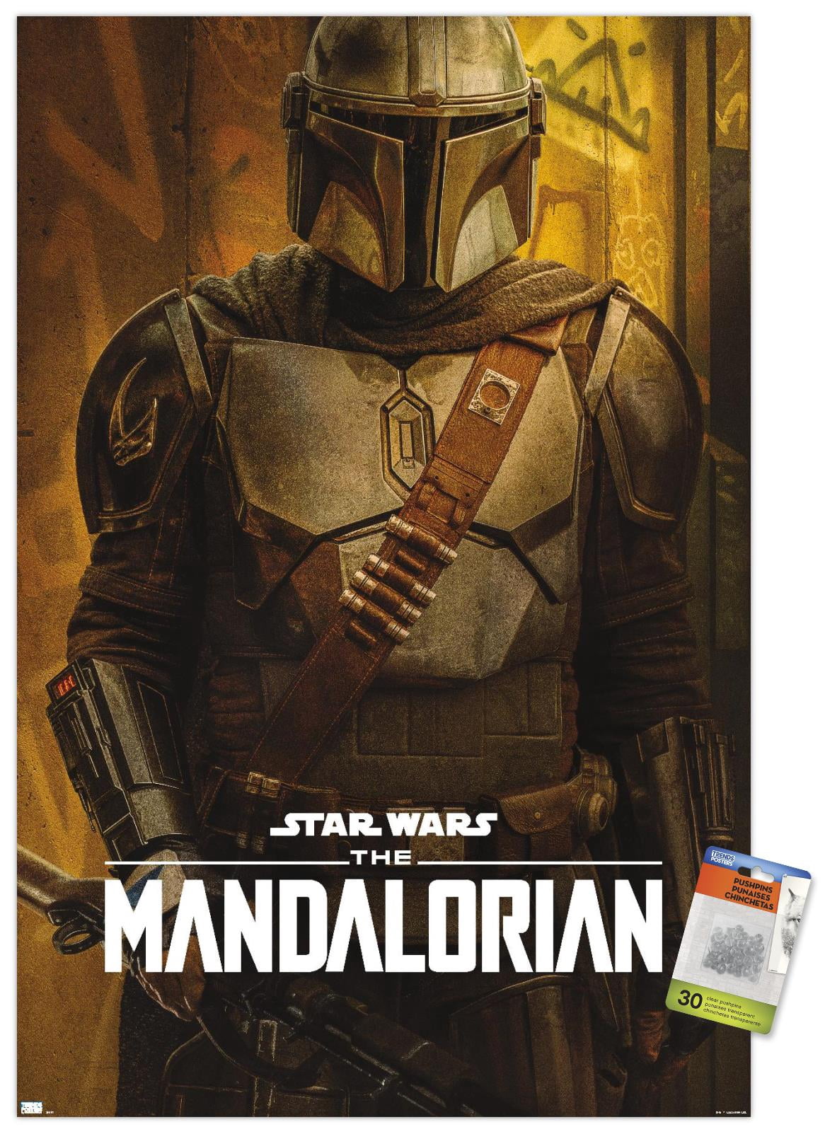 Star Wars: The Mandalorian Season 2 - Mandalorian Wall Poster with Pushpins, 22.375" x 34"