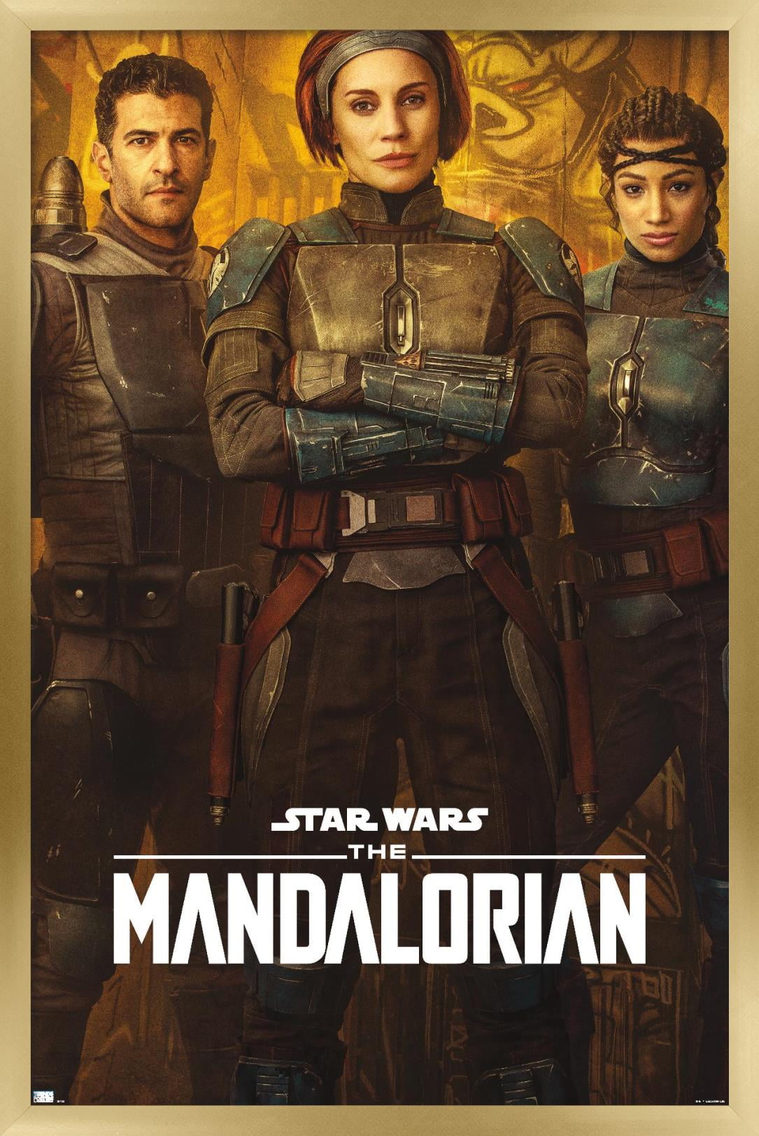 Star Wars: The Mandalorian Season 2 - Mandalorians Wall Poster, 22.375" x 34", Framed