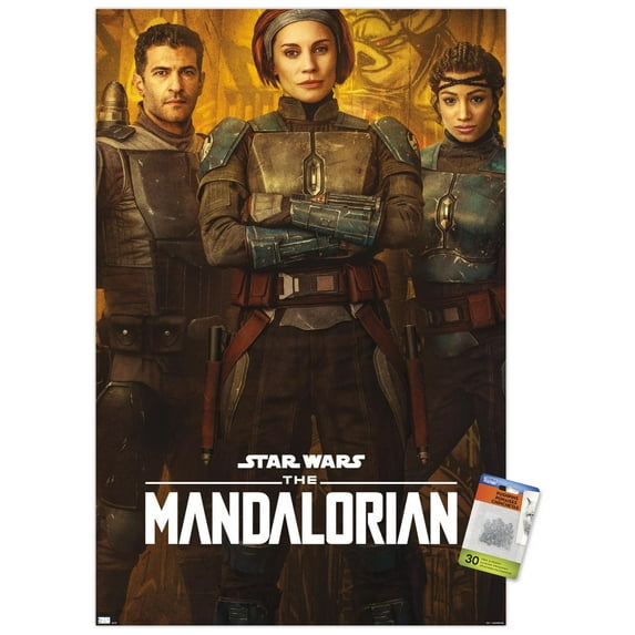 Star Wars: The Mandalorian Season 2 - Mandalorians Wall Poster with Pushpins, 22.375" x 34"
