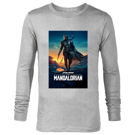 Star Wars The Mandalorian Season 2 Poster - Long Sleeve T-Shirt for Men - Customized-Athletic Heather