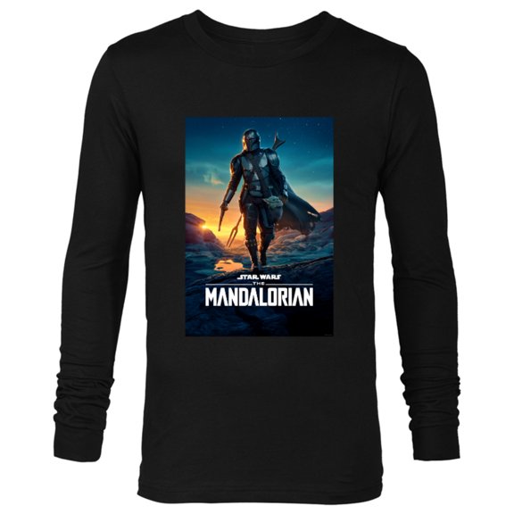 Star Wars The Mandalorian Season 2 Poster - Long Sleeve T-Shirt for Men - Customized-Black