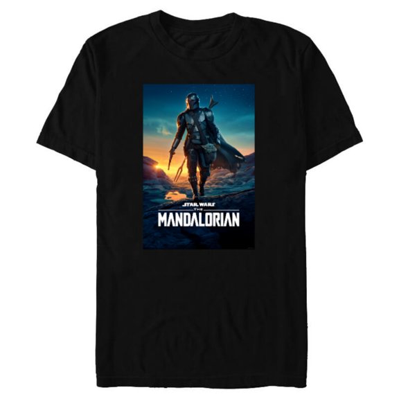 Star Wars The Mandalorian Season 2 Poster - Short Sleeve Blended T-Shirt for Adults - Customized-Black