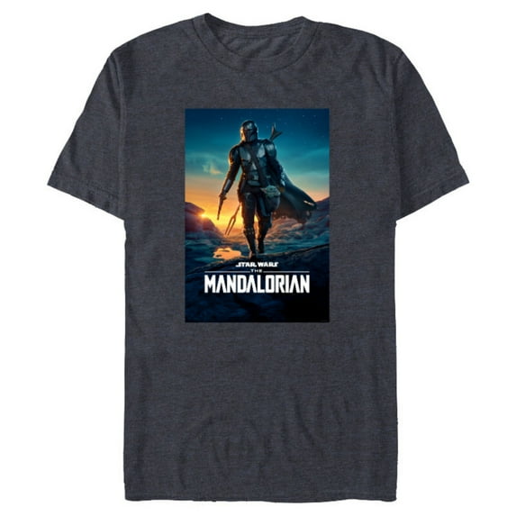 Star Wars The Mandalorian Season 2 Poster - Short Sleeve Blended T-Shirt for Adults - Customized-Navy Heather