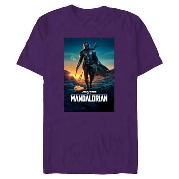 Star Wars The Mandalorian Season 2 Poster - Short Sleeve Blended T-Shirt for Adults - Customized-Purple