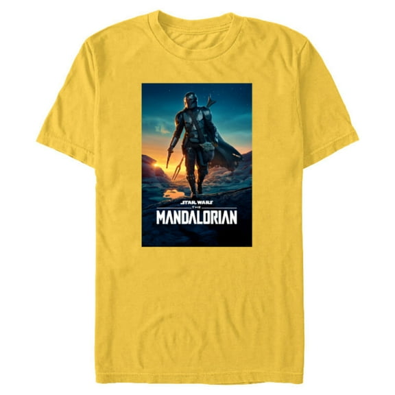 Star Wars The Mandalorian Season 2 Poster - Short Sleeve Blended T-Shirt for Adults - Customized-Yellow