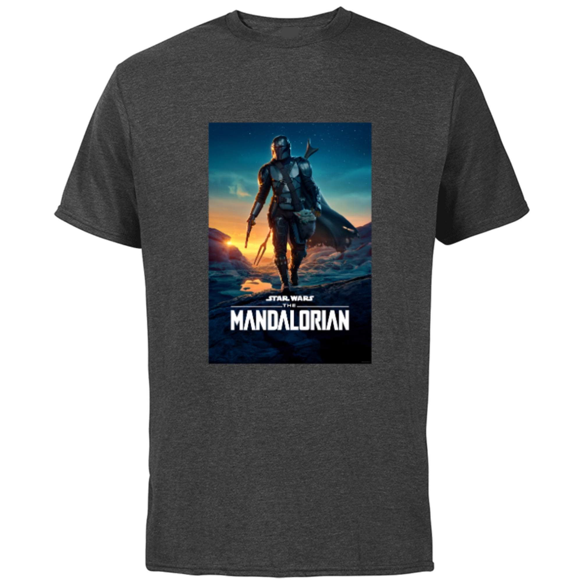 Cotton Soul Star Wars Mandalorian Grogu Baby Yoda Gradient - Camiseta Unisex, Color Blanco, Blanco, S