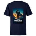 thumbnail image 1 of Star Wars The Mandalorian Season 2 Poster - Short Sleeve T-Shirt for Kids - Customized-Navy, 1 of 5