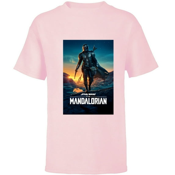 Star Wars The Mandalorian Season 2 Poster - Short Sleeve T-Shirt for Kids - Customized-Soft Pink