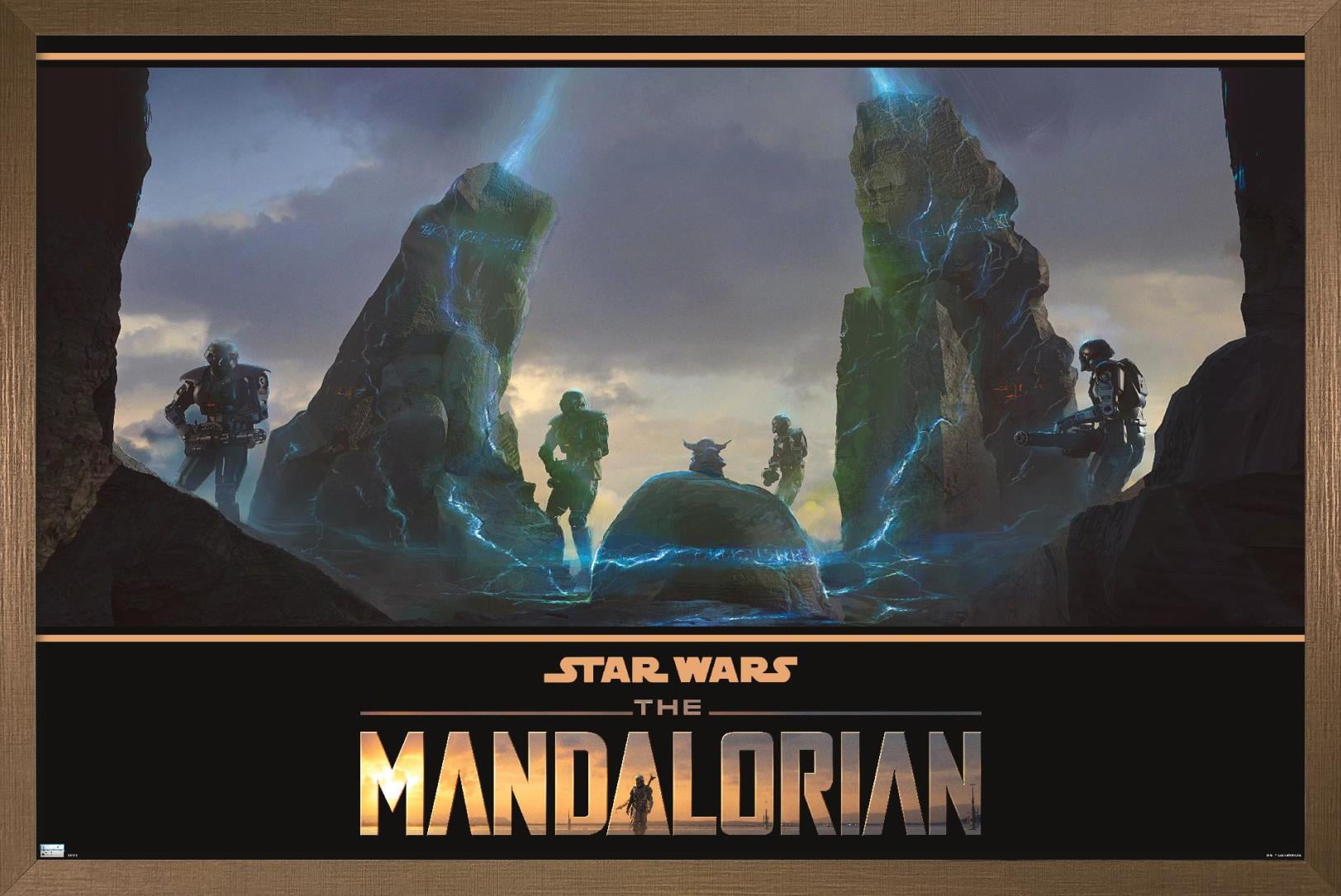 Star Wars: The Mandalorian Season 2 - Seeing Stone Wall Poster, 14.725" x 22.375", Framed