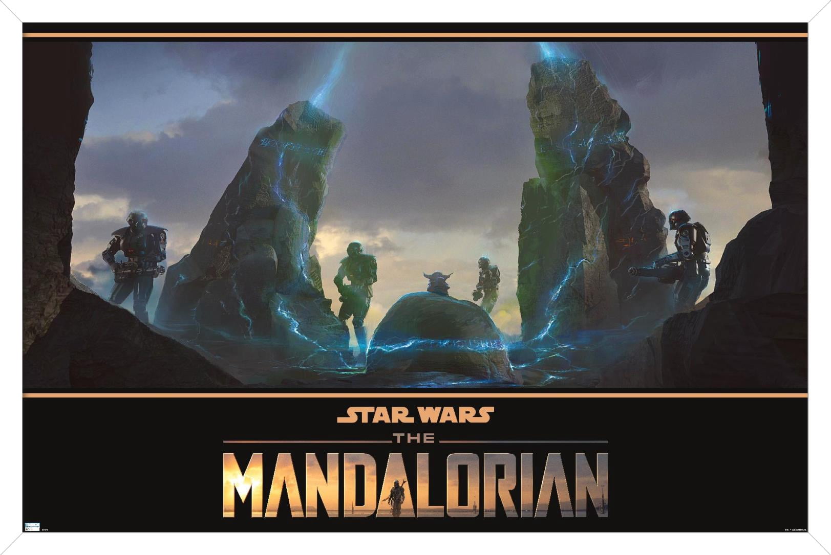 Star Wars: The Mandalorian Season 2 - Seeing Stone Wall Poster, 22.375" x 34", Framed