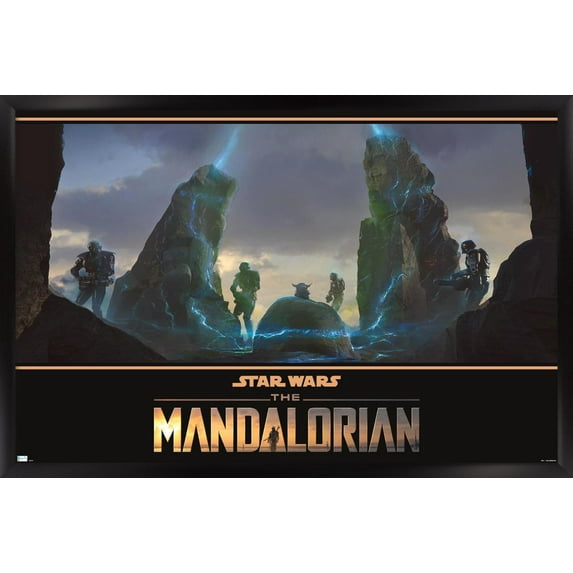 Star Wars: The Mandalorian Season 2 - Seeing Stone Wall Poster, 22.375" x 34", Framed