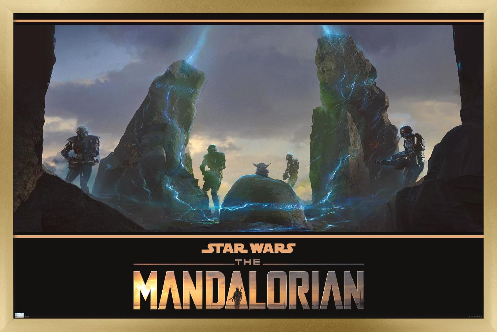Star Wars: The Mandalorian Season 2 - Seeing Stone Wall Poster, 22.375" x 34", Framed - image 1 of 5