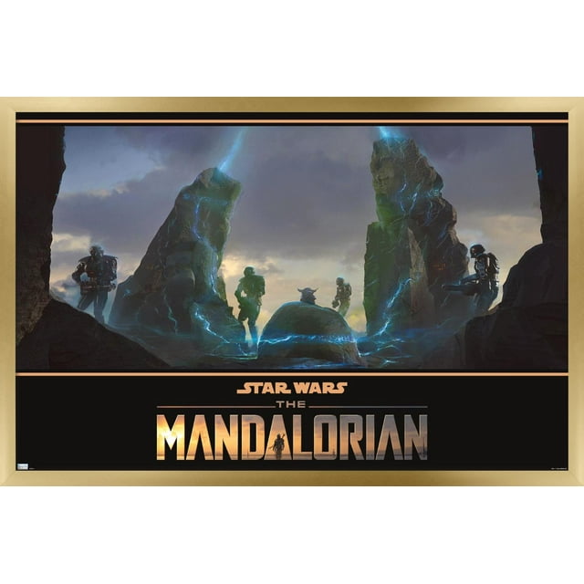 Star Wars: The Mandalorian Season 2 - Seeing Stone Wall Poster, 22.375" x 34", Framed