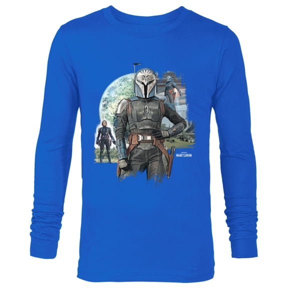 Star Wars The Mandalorian Season 3 Bo-Katan Kryze Plazir-15 - Long Sleeve T-Shirt for Men - Customized-Navy