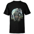 thumbnail image 1 of Star Wars The Mandalorian Season 3 Bo-Katan Kryze Plazir-15 - Short Sleeve T-Shirt for Kids - Customized-Black, 1 of 5