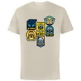 thumbnail image 1 of Star Wars The Mandalorian Season 3 Character Stickers Grogu - Short Sleeve Cotton T-Shirt for Adults - Customized-Natural, 1 of 5