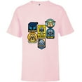 thumbnail image 1 of Star Wars The Mandalorian Season 3 Character Stickers Grogu - Short Sleeve T-Shirt for Kids - Customized-Soft Pink, 1 of 5