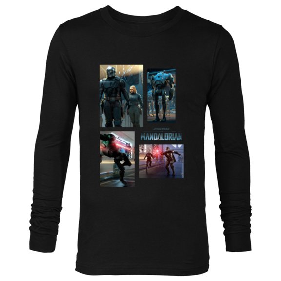 Star Wars The Mandalorian Season 3 Droid Revolt Concept Art - Long Sleeve T-Shirt for Men - Customized-Black