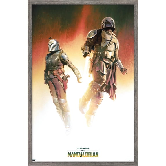 Star Wars: The Mandalorian Season 3 - Duo Wall Poster, 14.725" x 22.375" Framed