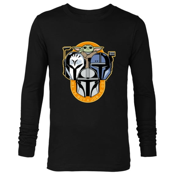 Star Wars The Mandalorian Season 3 Grogu Bo-Katan Job to Do - Long Sleeve T-Shirt for Men - Customized-Black