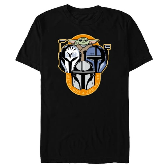 Star Wars The Mandalorian Season 3 Grogu Bo-Katan Job to Do - Short Sleeve Blended T-Shirt for Adults - Customized-Black