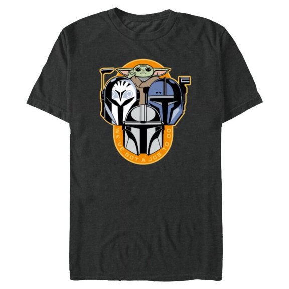 Star Wars The Mandalorian Season 3 Grogu Bo-Katan Job to Do - Short Sleeve Blended T-Shirt for Adults - Customized-Dark Heather