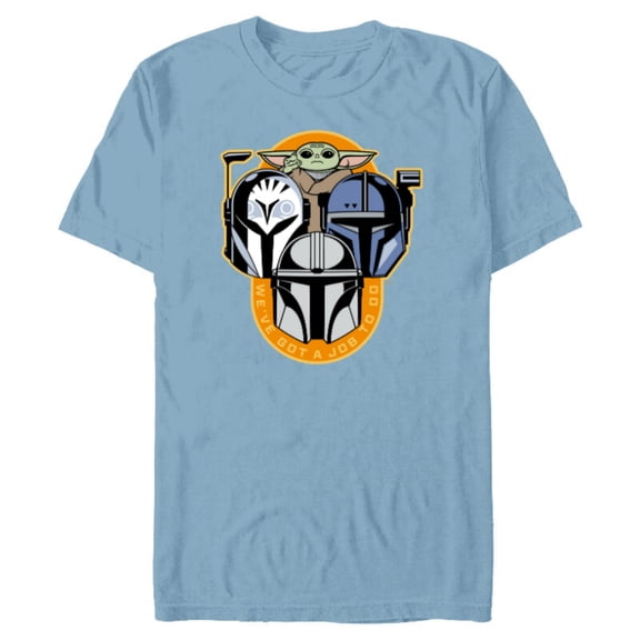Star Wars The Mandalorian Season 3 Grogu Bo-Katan Job to Do - Short Sleeve Blended T-Shirt for Adults - Customized-Ocean Blue