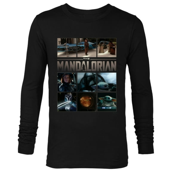 Star Wars The Mandalorian Season 3 Grogu Caves of Mandalore - Long Sleeve T-Shirt for Men - Customized-Black