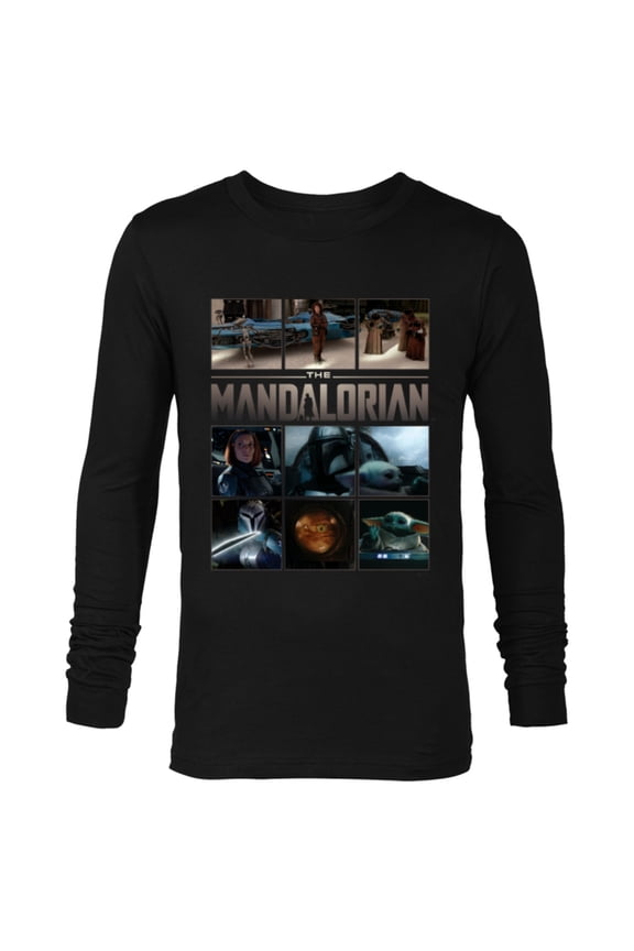 The Mandalorian Season 3 Grogu Caves of Mandalore - Long Sleeve T-Shirt for Men - Customized-Black