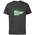 thumbnail image 1 of Star Wars The Mandalorian Season 3 Grogu Face with Name - Short Sleeve Cotton T-Shirt for Adults - Customized-Charcoal, 1 of 5