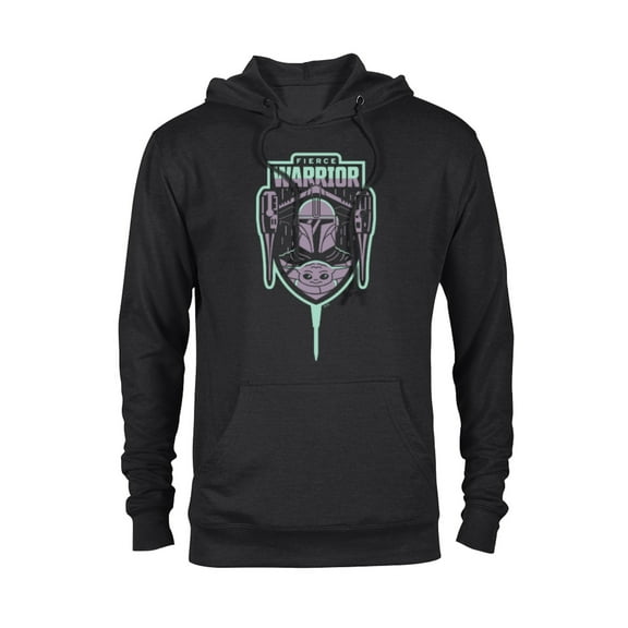 Star Wars The Mandalorian Season 3 Grogu Fierce Warrior N-1 - Pullover Hoodie for Adults - Customized-Black