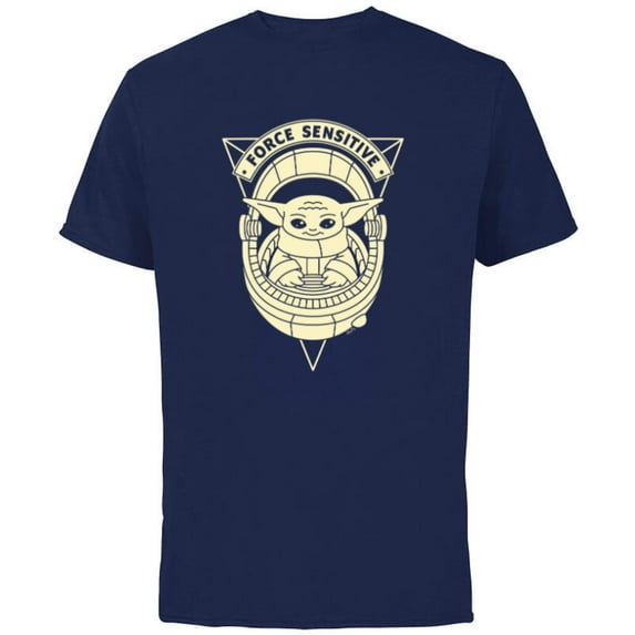 Star Wars The Mandalorian Season 3 Grogu Force Sensitive - Short Sleeve Cotton T-Shirt for Adults - Customized-Navy